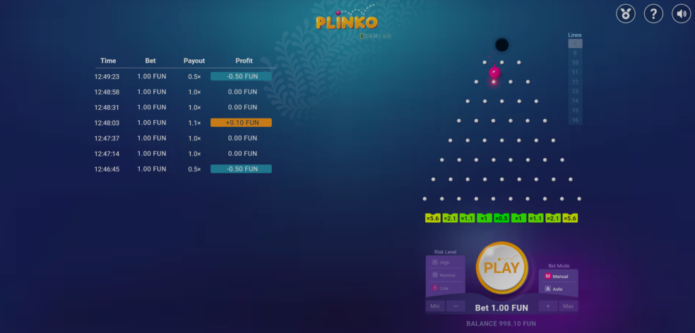 Free Demo Plinko